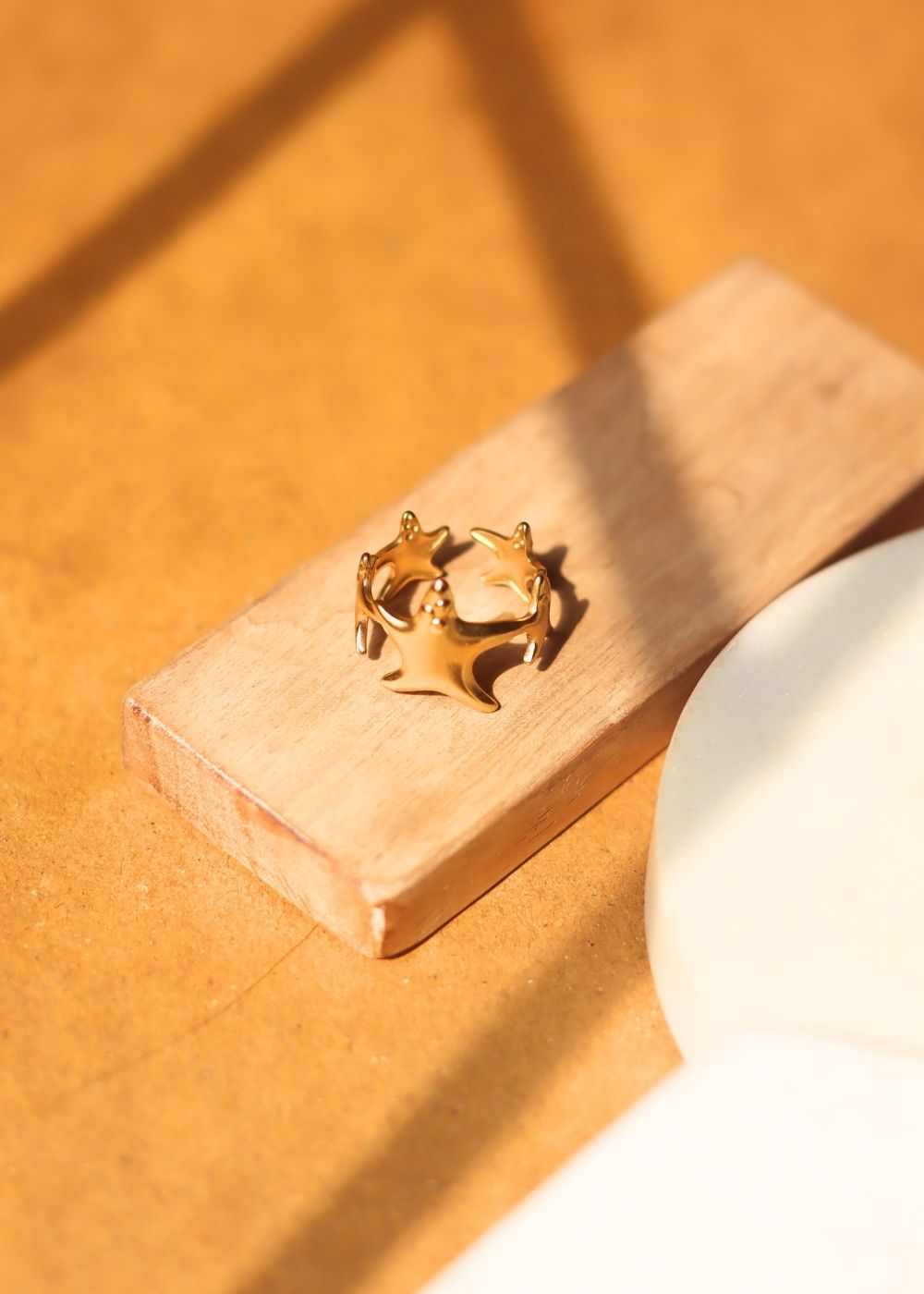 Star Adjustable Ring handmade in India