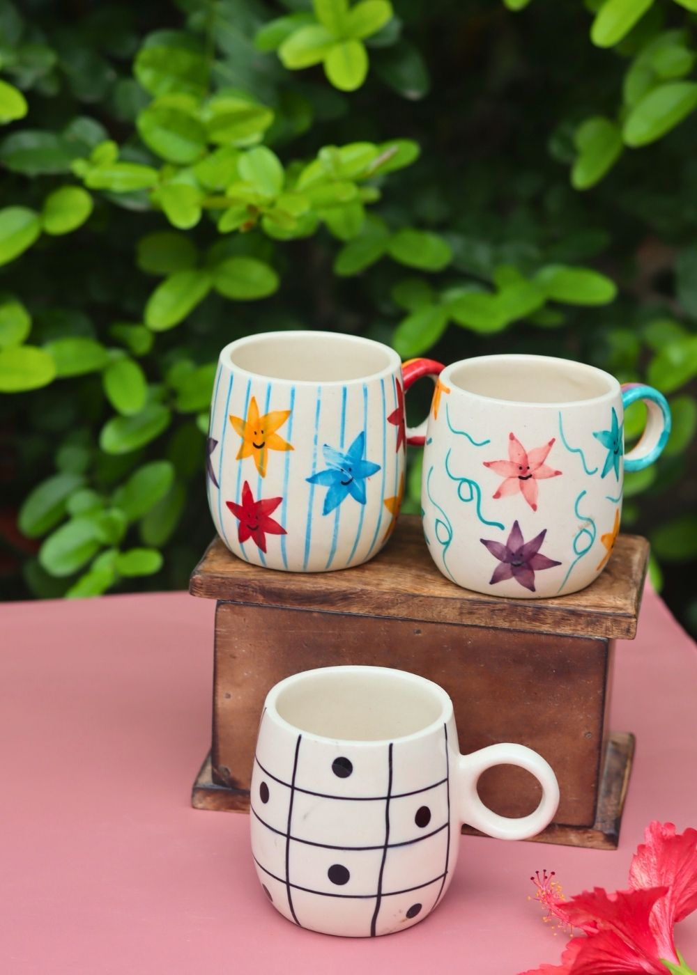 Set of 3 - Perfect Pour Mugs handmade in India