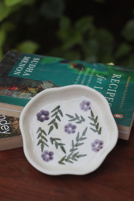 Lavender Fields Handmade Dessert Plate handmade by artisans