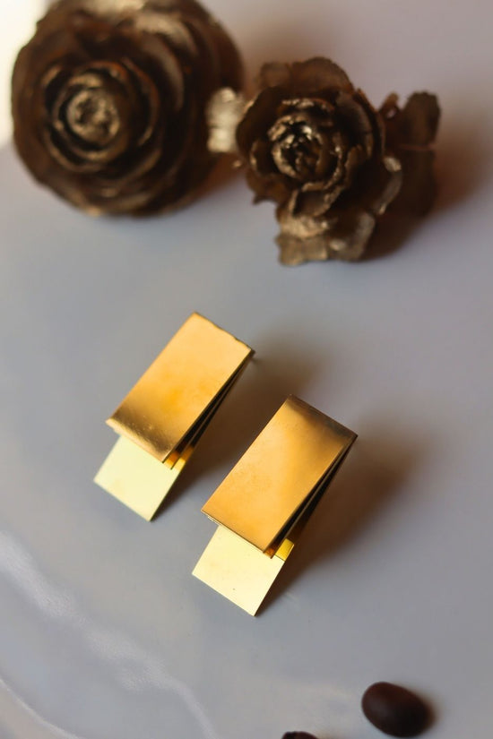 Rectangle Statement Earrings handmade with premium quality material