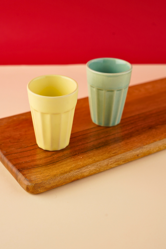 set of two shot glass with different color