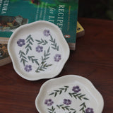 Lavender Fields Handmade Dessert Plate made by ceramic