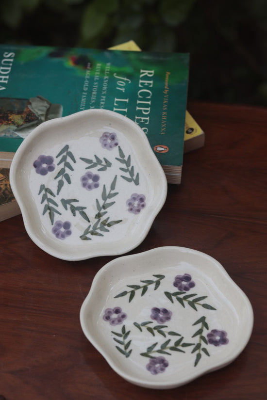 Lavender Fields Handmade Dessert Plate made by ceramic