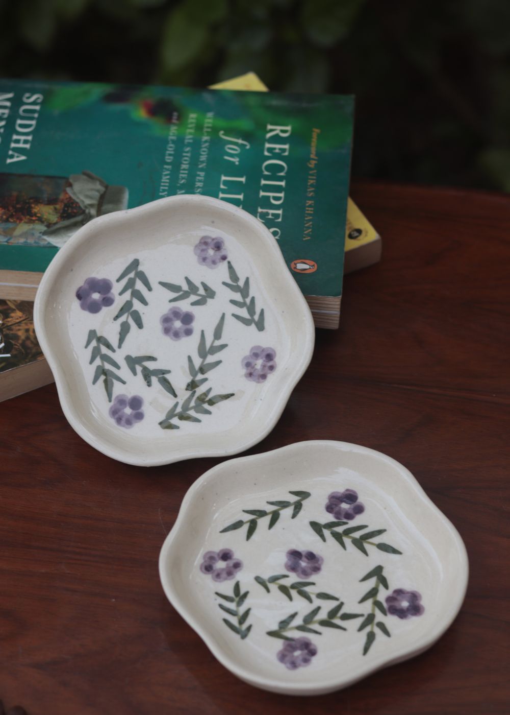 Lavender Fields Handmade Dessert Plate made by ceramic