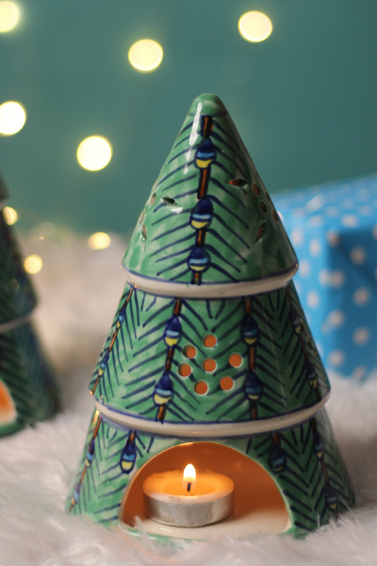 Christmas tree tea light diffuser height 