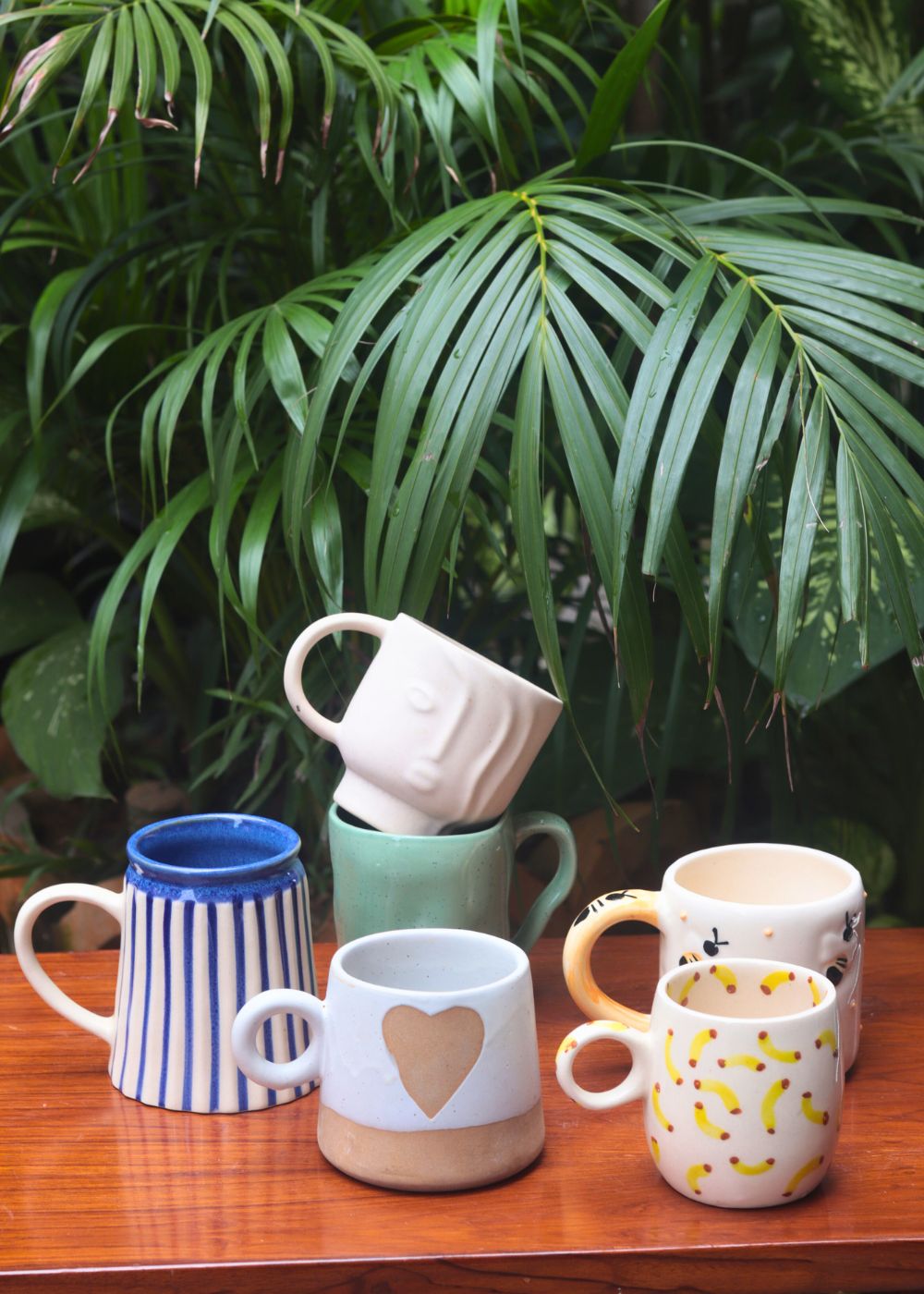 Set of 6 Ceramic Mugs (for the price of 5) handmade in india