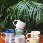 Set of 6 Ceramic Mugs (for the price of 5) handmade in india