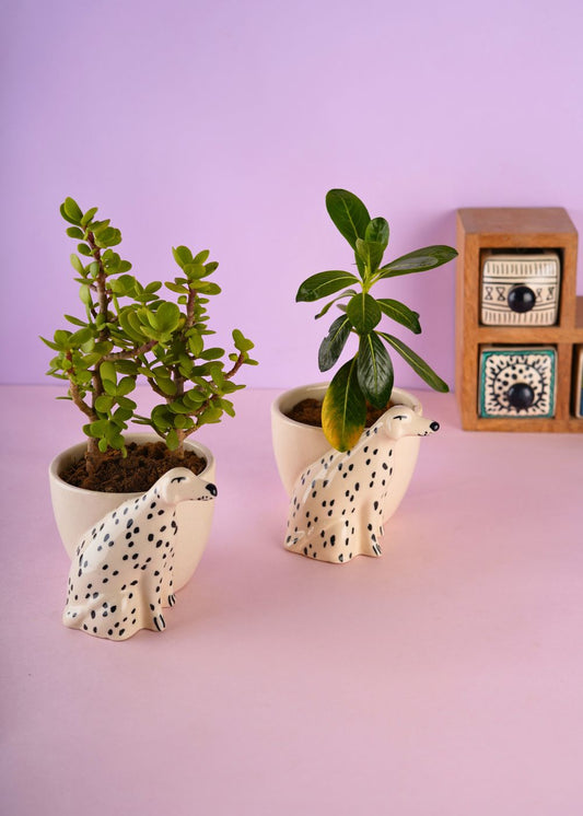 handmade doggy planter