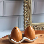 egg salt & pepper shaker handmade in india