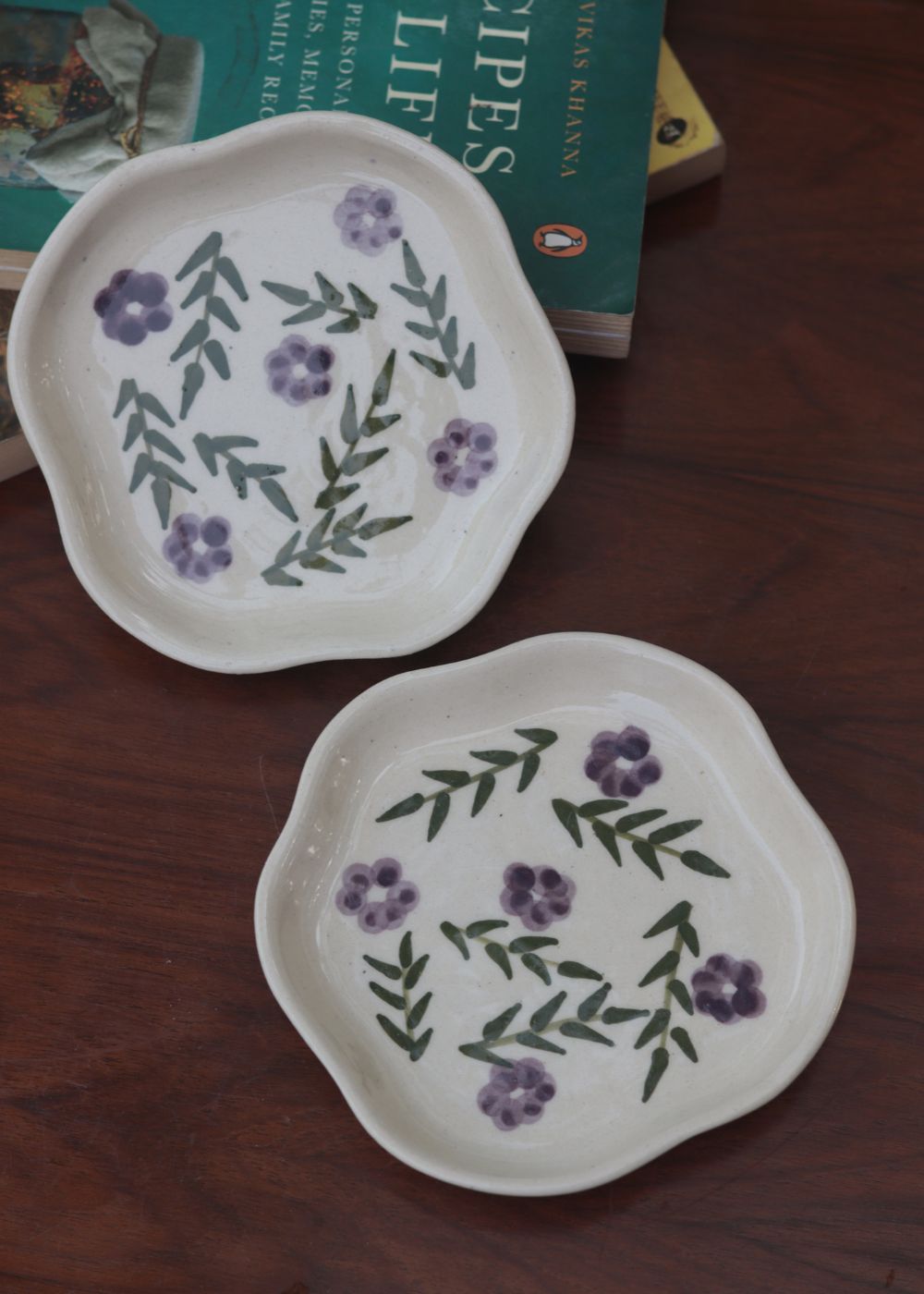 Lavender Fields Handmade Dessert Plate with premium quality material