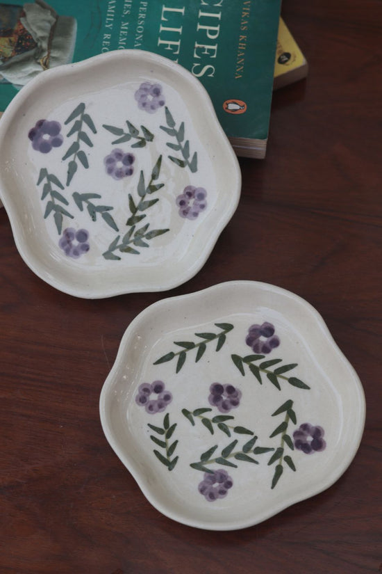 Lavender Fields Handmade Dessert Plate with premium quality material