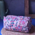 Floral Plush Toiletry Bag - Large made by cotton