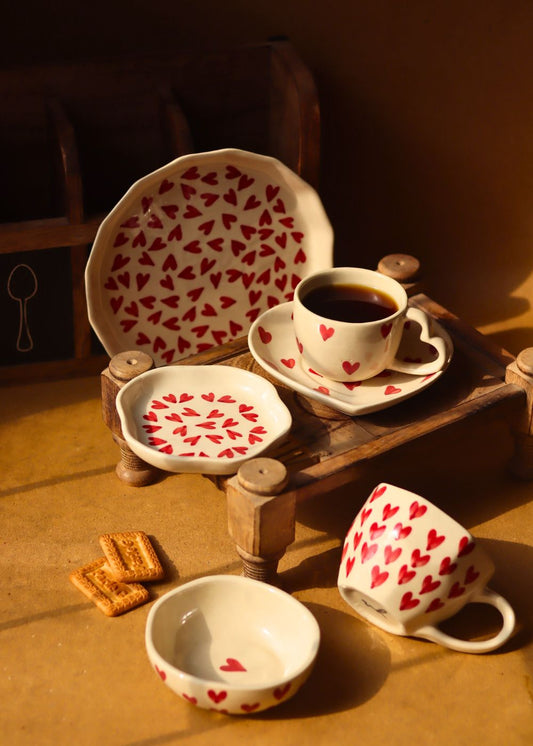 Set of 6 All Heart Combo (for the price of 5) made by ceramic