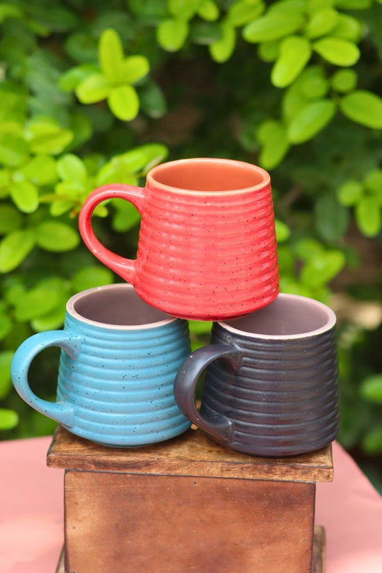 Set of 3 - Tea & Coffee Mugs made by ceramic