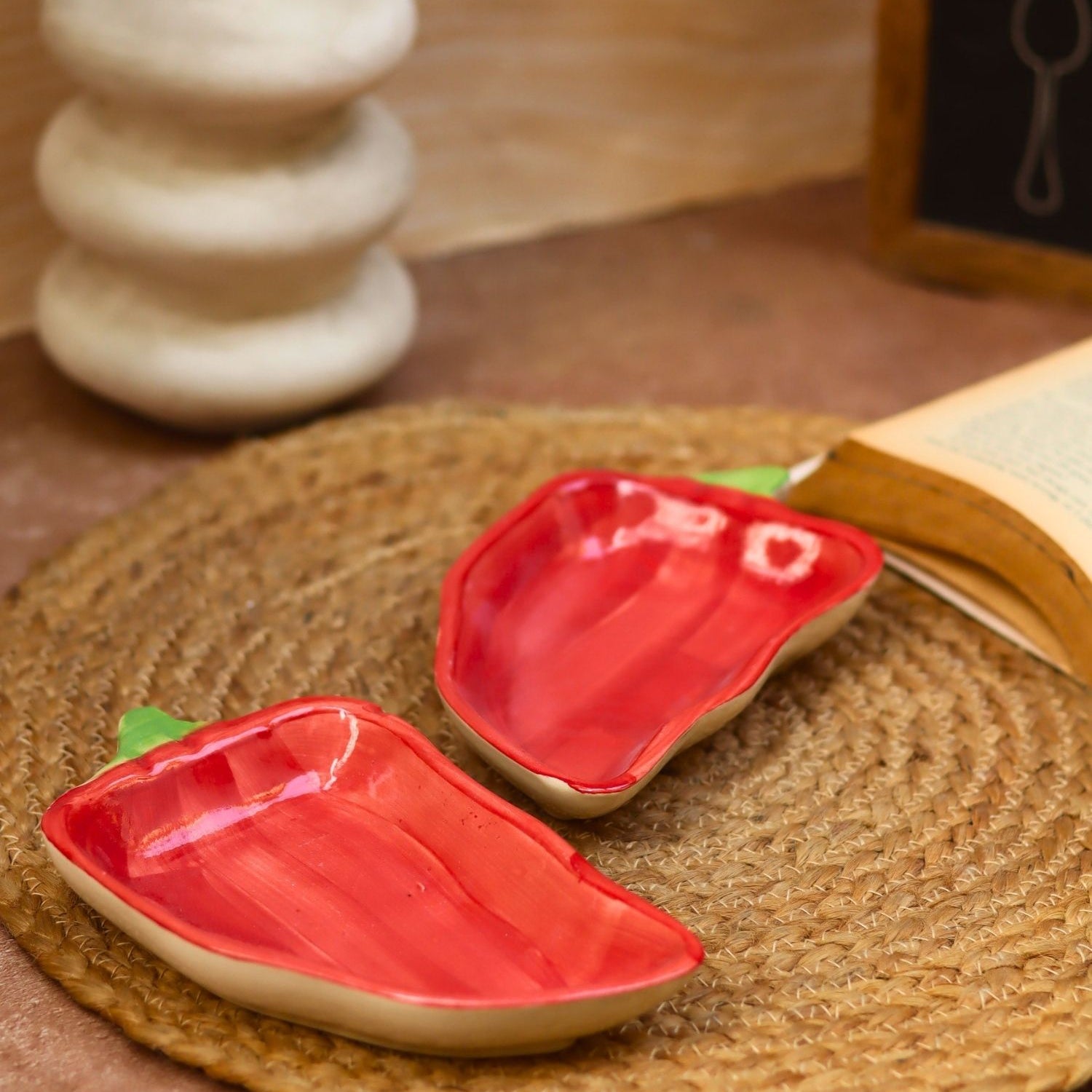 Set of 2 - Chilli Platter made by ceramic