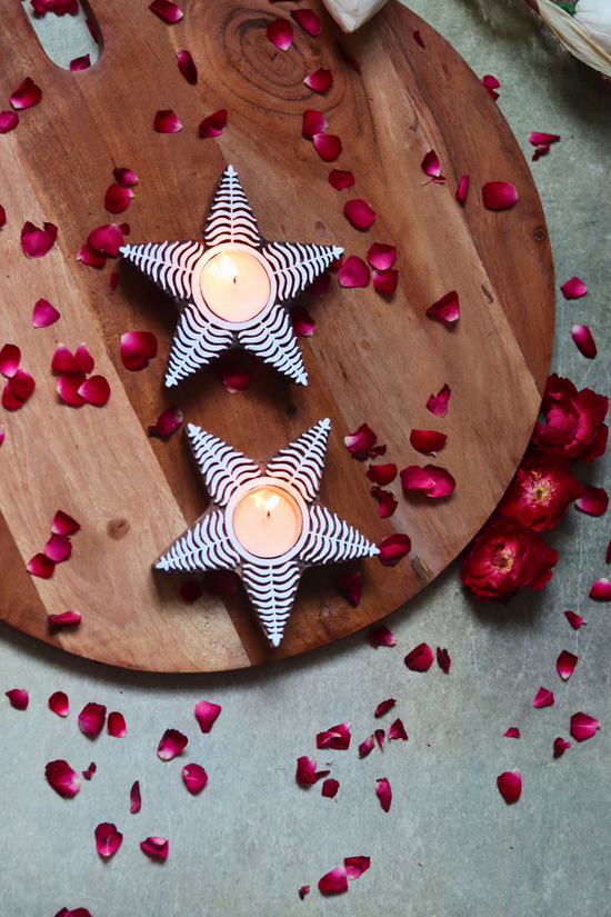 Wooden tea light holders 