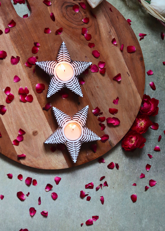 Wooden tea light holders 