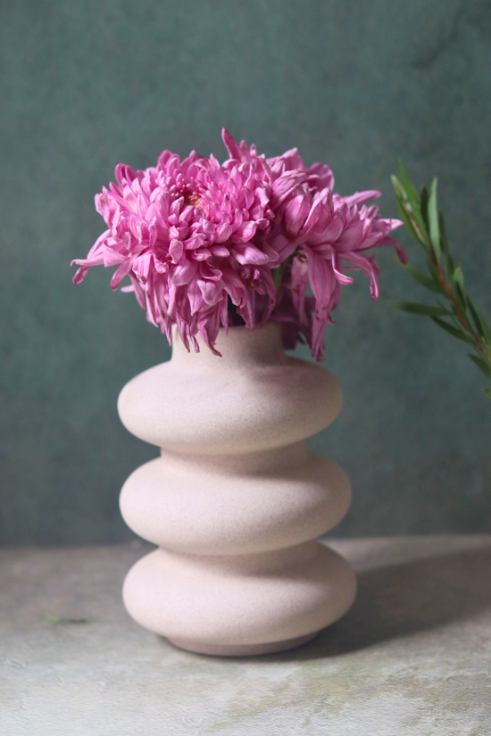 Handmade Ceramic Sanded Moulded Vase