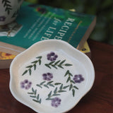 Lavender Fields Handmade Dessert Plate made in india