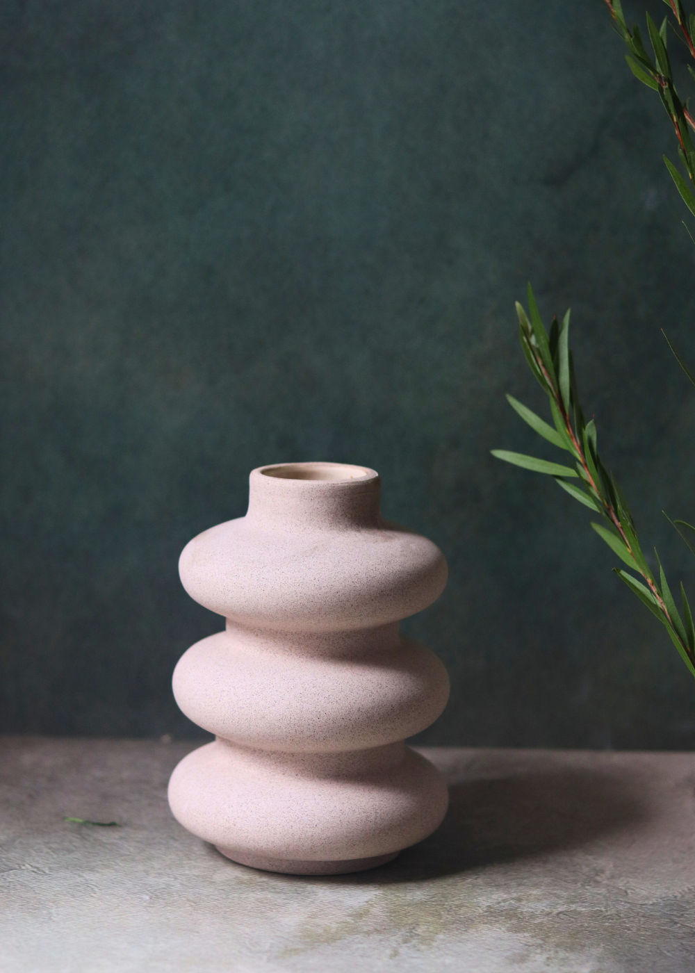 Sanded Moulded Ceramic Vase