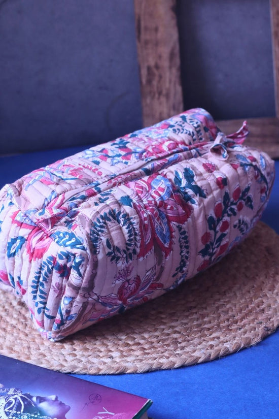 Floral Plush Toiletry Bag - Large with premium quality material