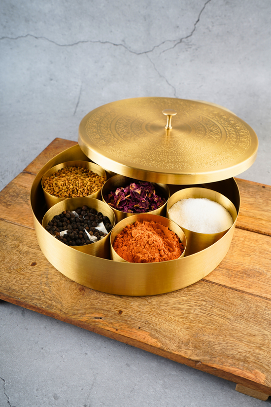 Brass spices box 
