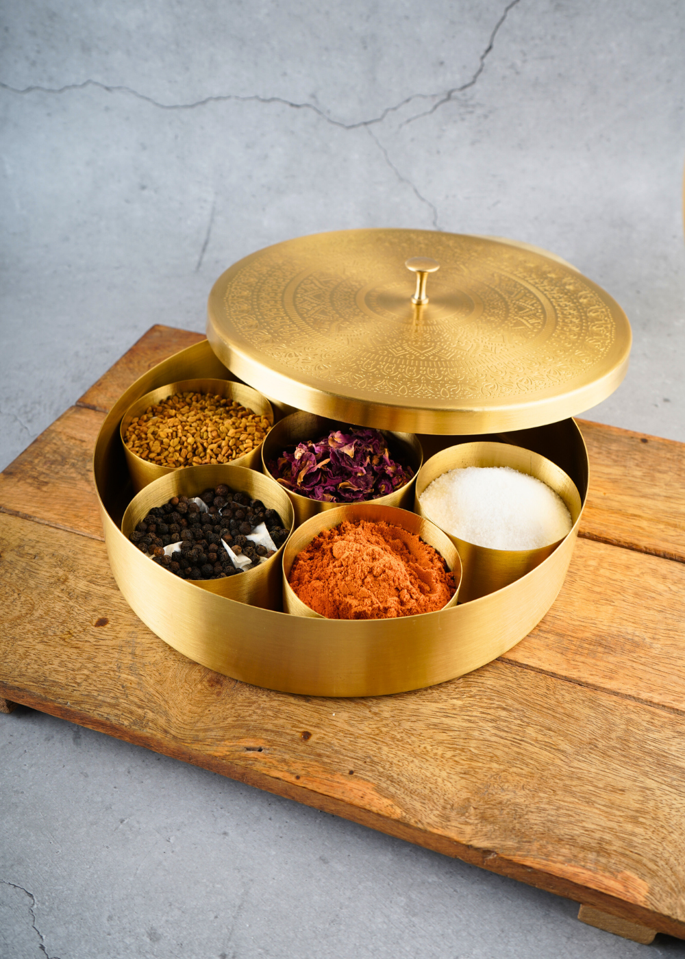 Brass spices box 