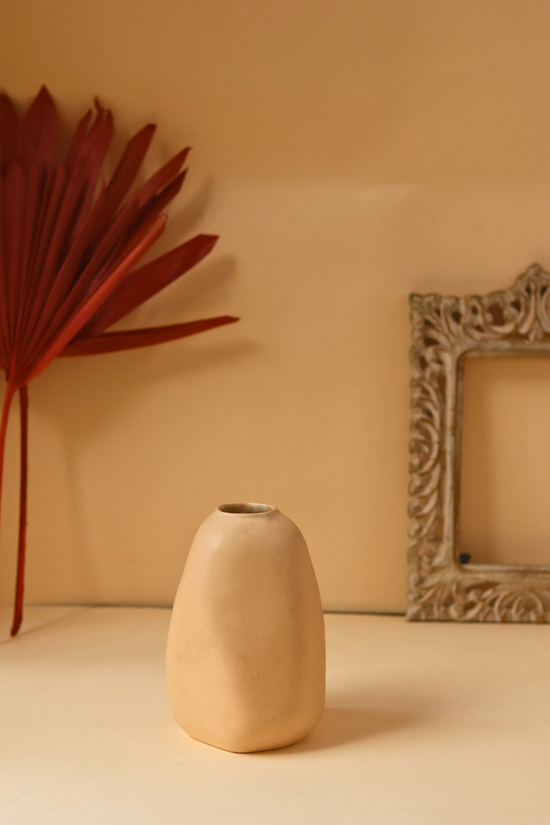white vase made by pure ceramic 