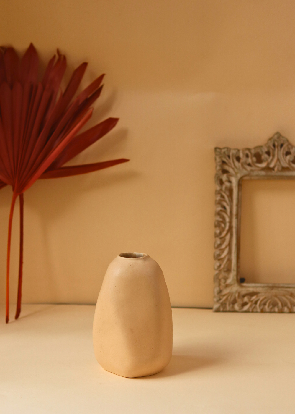 white vase made by pure ceramic 