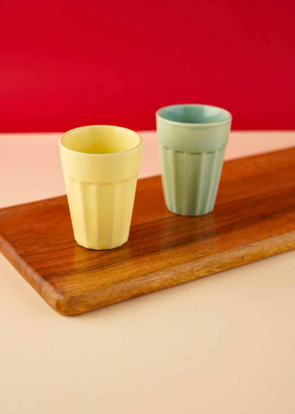lime & mint espresso shot glass made by ceramic 