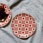 Ceramic dessert plate height & breadth