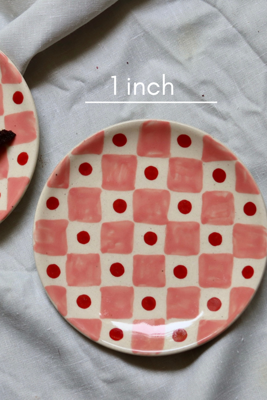 Ceramic dessert plate height & breadth
