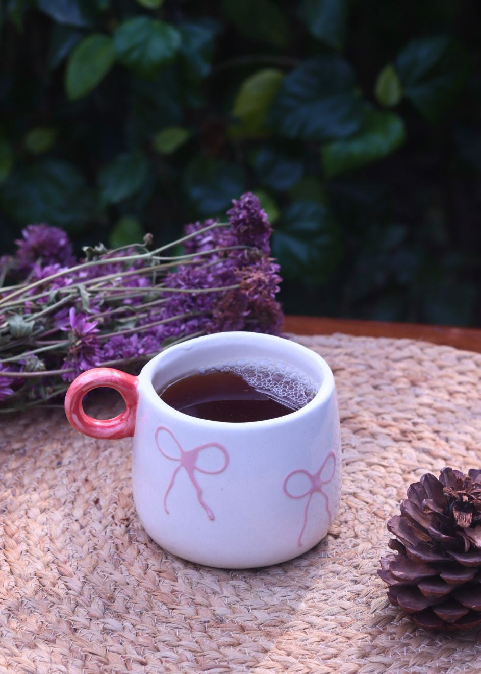 Girlie Bow Mug handmade in india