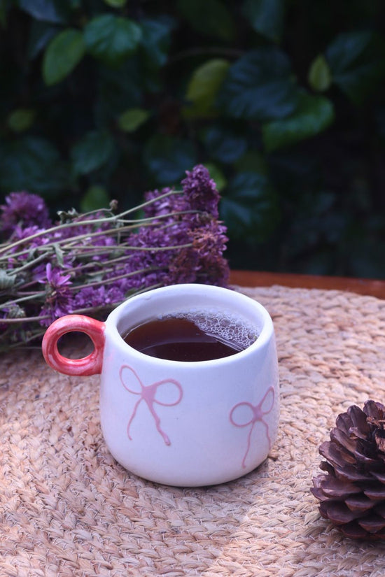 Girlie Bow Mug handmade in india