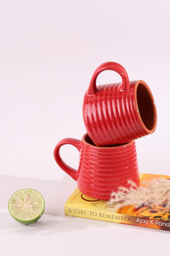 Red ring coffee mugs 