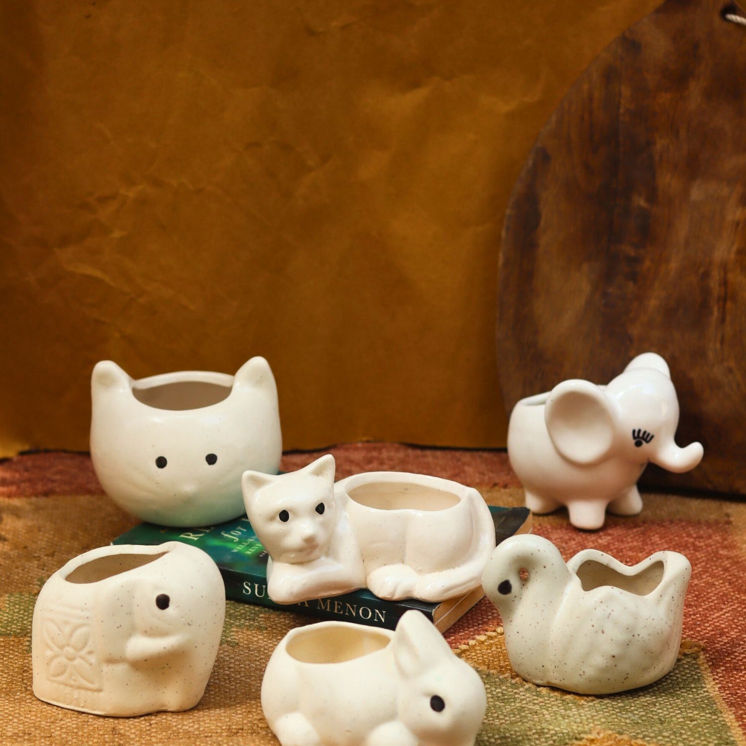Handmade Set of 6 Little Creature Planter Combo (for the price of 5)