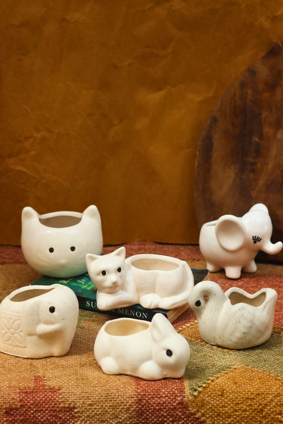 Handmade Set of 6 Little Creature Planter Combo (for the price of 5)