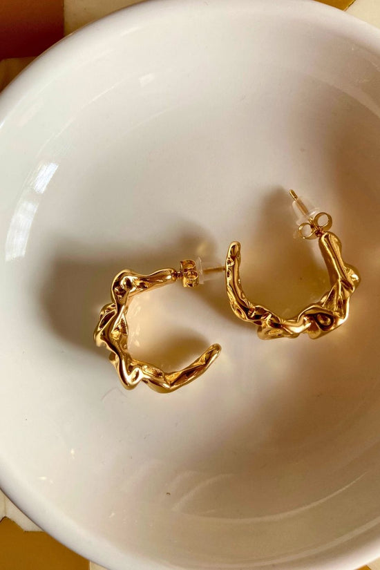 Anti tarnish Crinky Crumble Earrings