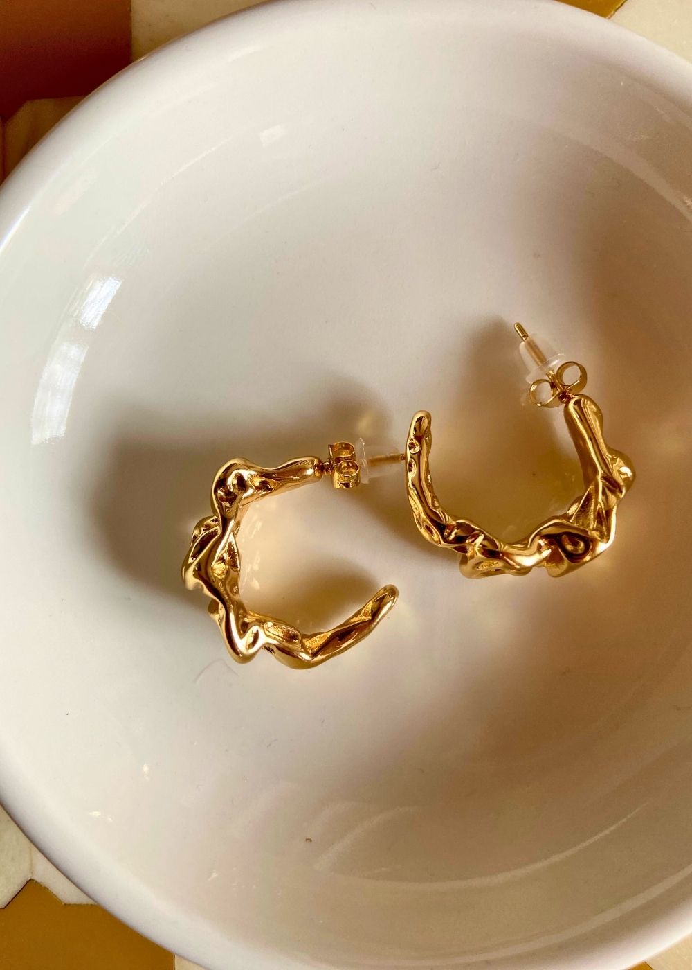 Anti tarnish Crinky Crumble Earrings