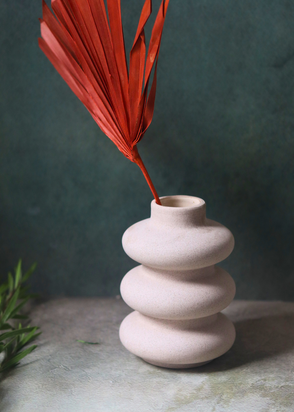 Handmade ceramic sanded moulded flower pot