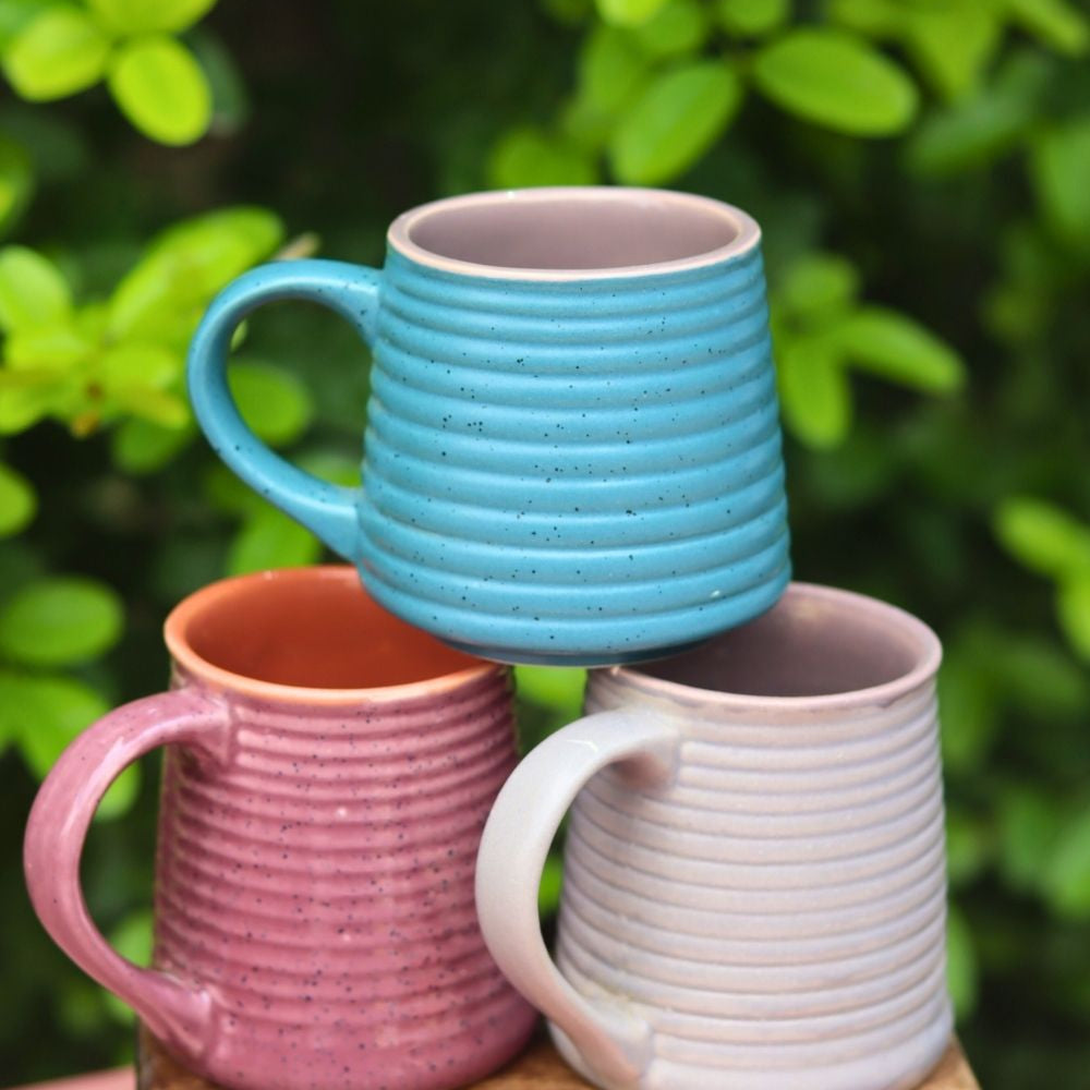 Set of 3 - Morning Starter Mugs made by ceramic
