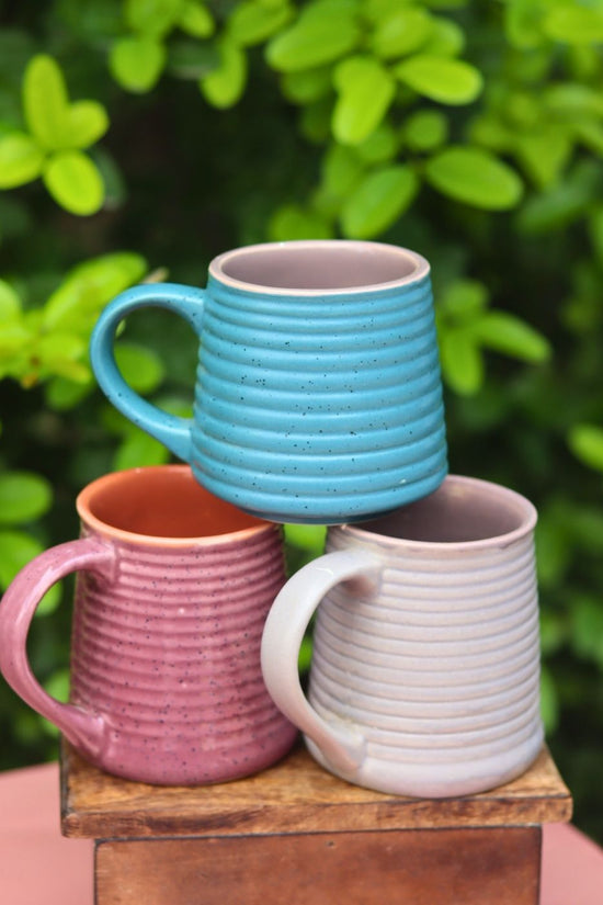 Set of 3 - Morning Starter Mugs made by ceramic