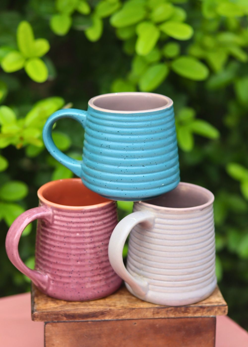 Set of 3 - Morning Starter Mugs made by ceramic