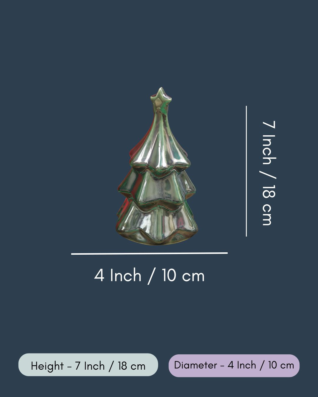 Green Star Christmas tree in a Gift Box