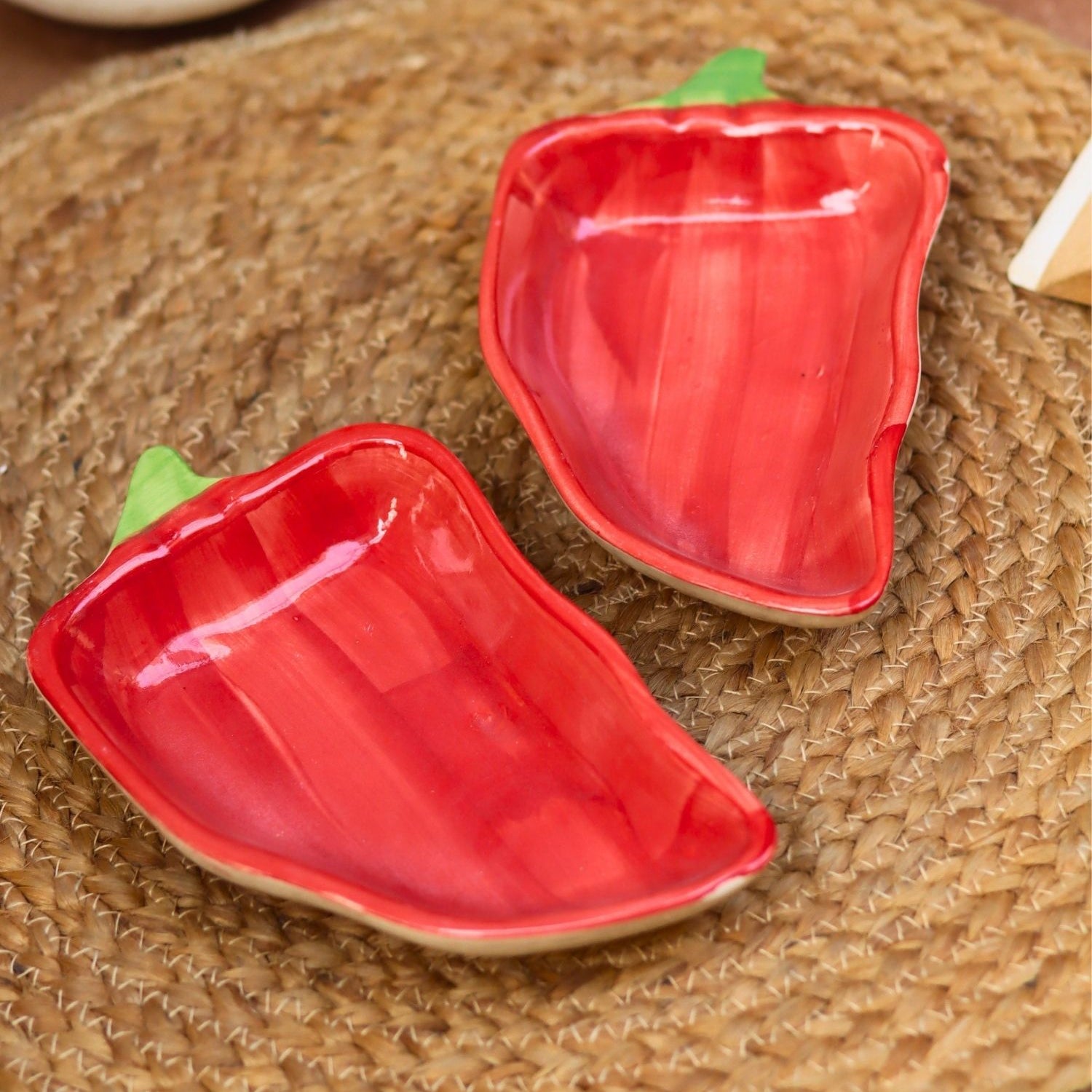 handmade Set of 2 - Chilli Platter