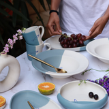 coastal catch dinner set made by ceramic 