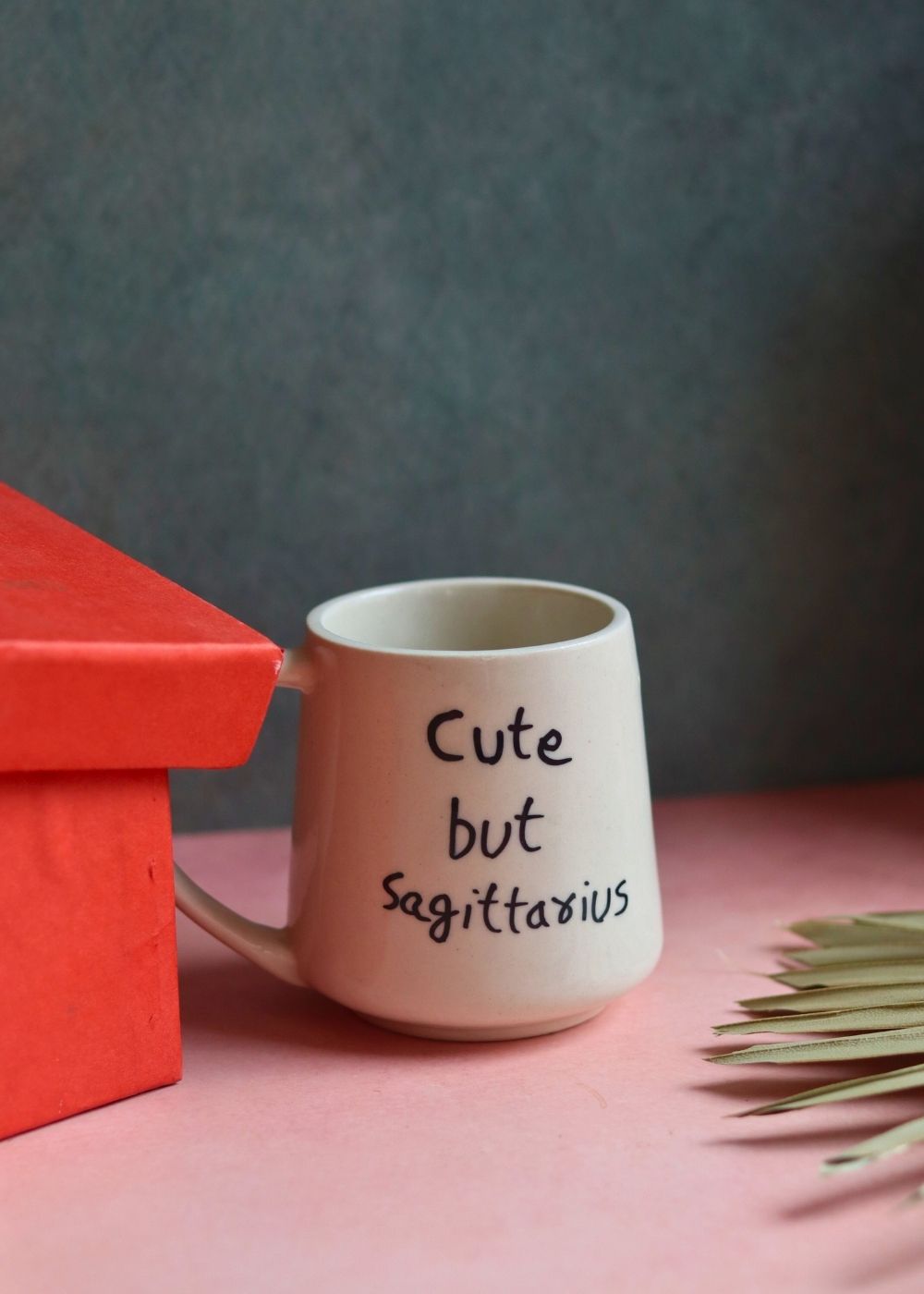cute but sagittarius mug handmade in india 