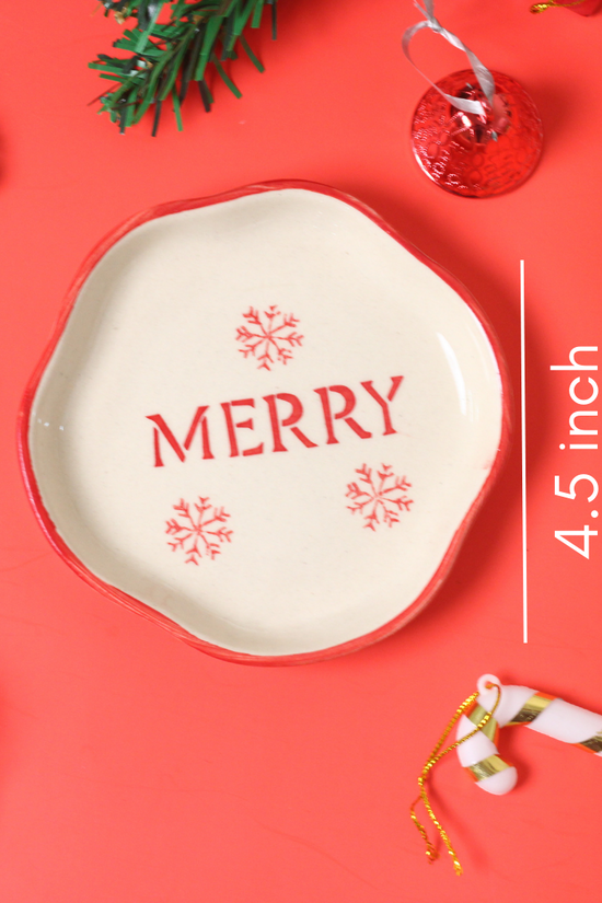 Merry dessert plate height & breadth