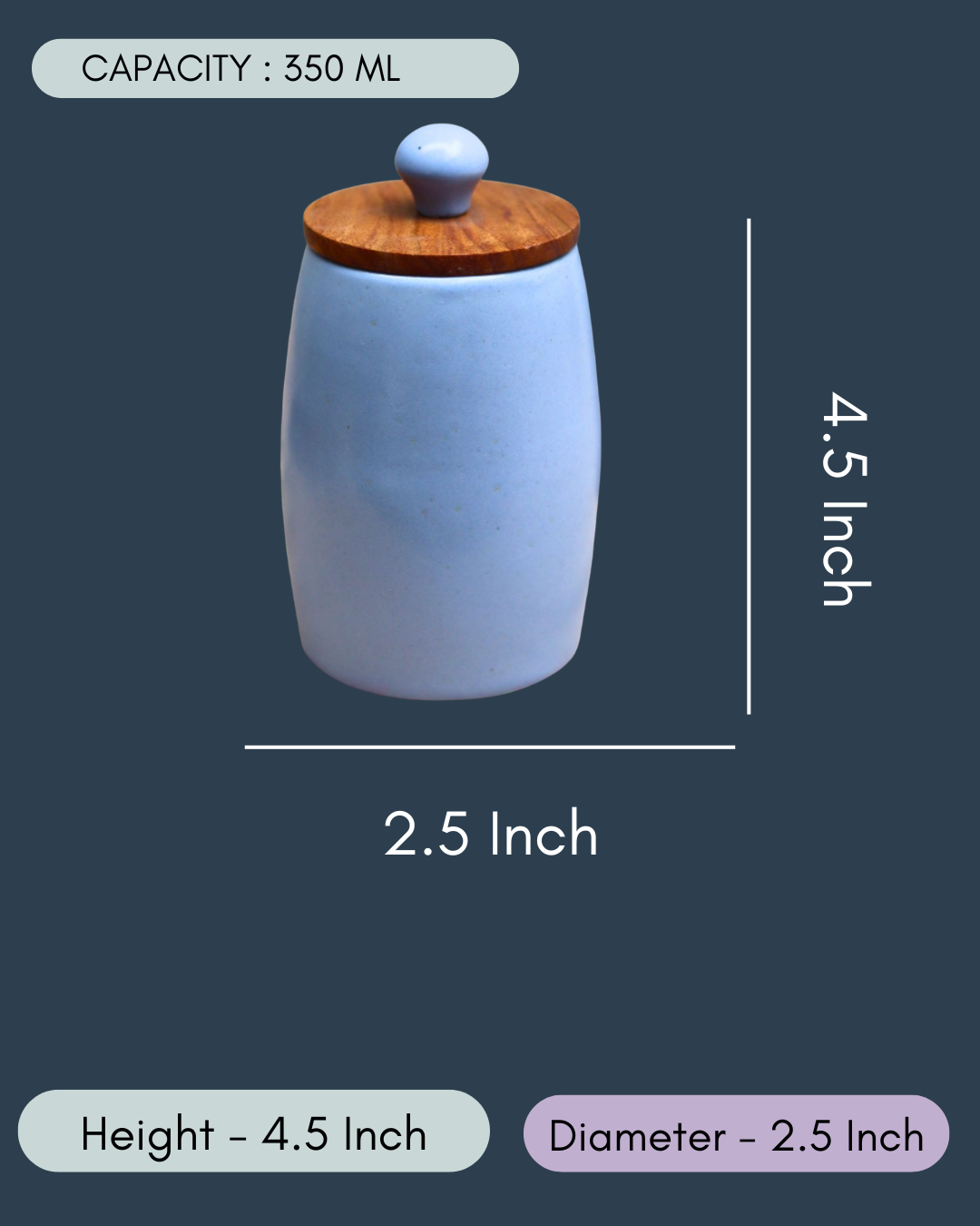 Neutral Cylinder Jars - Blue