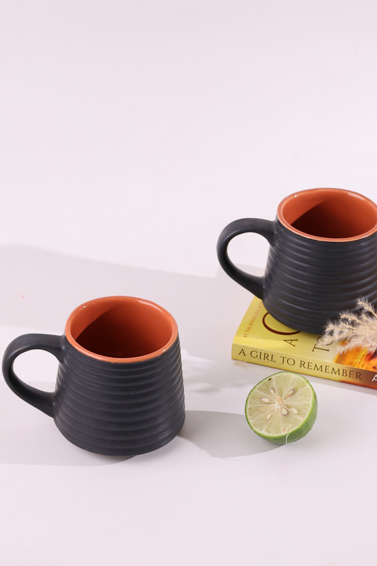 Two handmade ceramic coffee mug